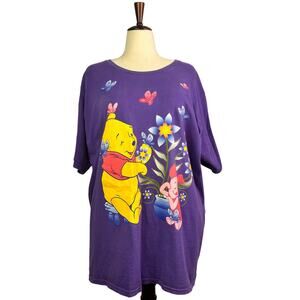 VTG 90s Disney Winnie The Pooh Single Stitch purple T-Shirt 2x